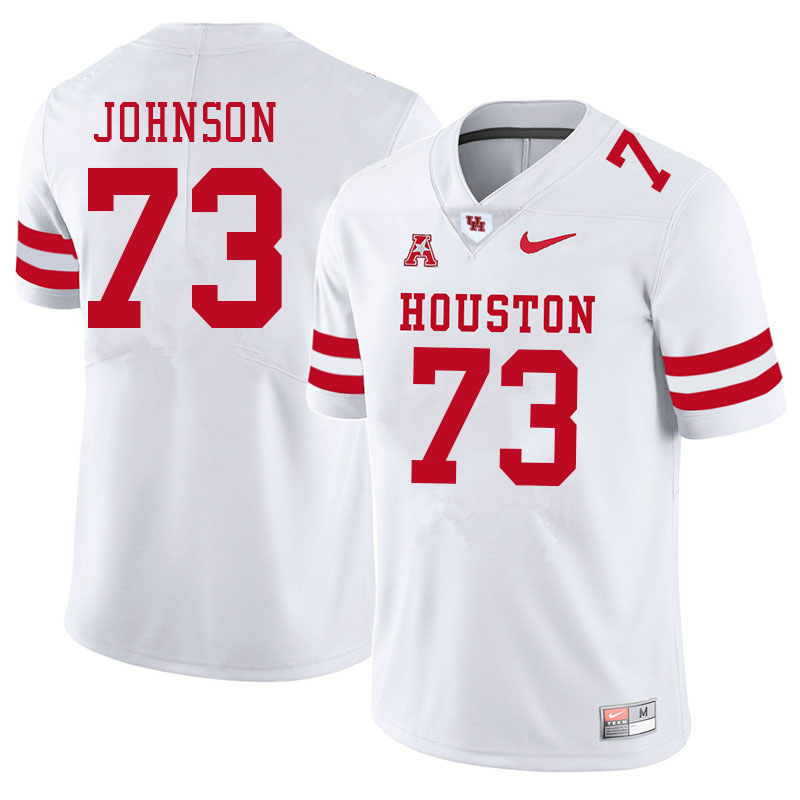 Men #73 Cam'Ron Johnson Houston Cougars College Football Jerseys Sale-White